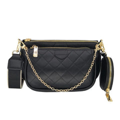 Wild Messenger Shoulder Bags Female Letter Flap Plaid Chains Zipper