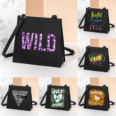 Wild Pattern Square Shoulder Bag Portable Tote Bag