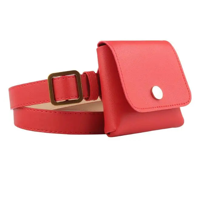 Wild Retro Belt Bag Ladies Key Mobile Phone Dual-Use Decorative Thin Belt