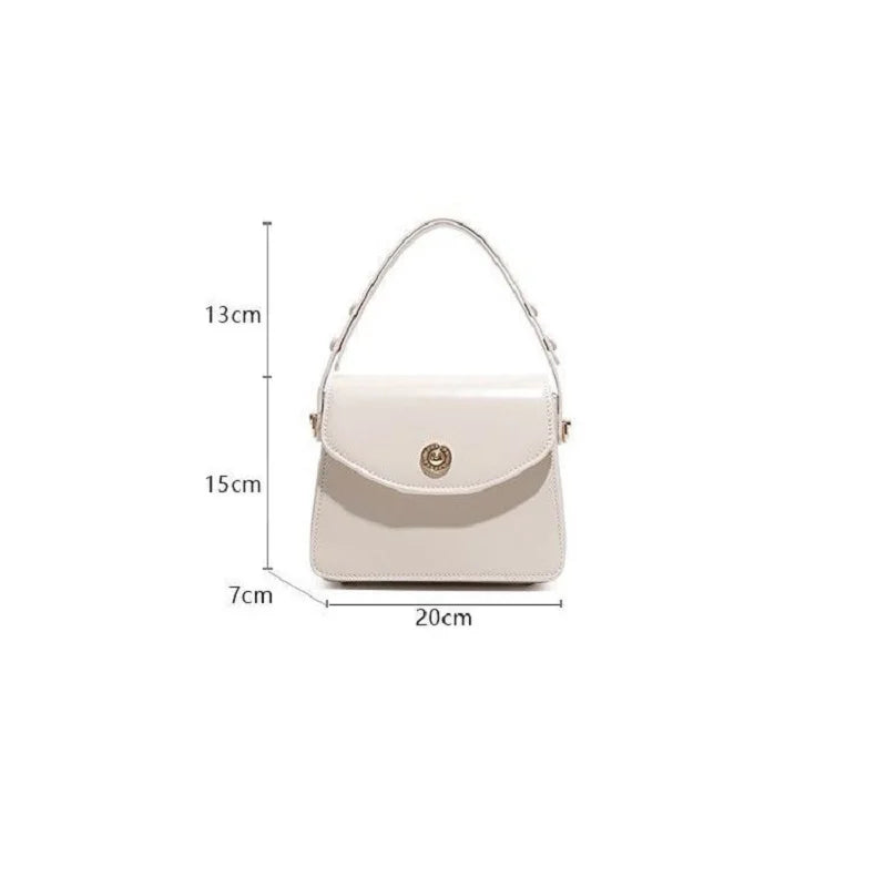 Wine Red Leather Shoulder Bag for Women