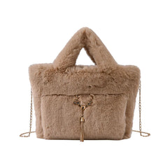 Soft Plush Handbags For Women Clutch Bags Woolly Faux Fur Winter Crossbody