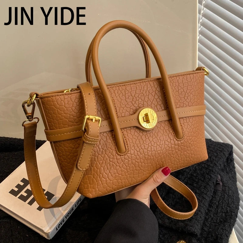 Winter Bucket Small Tote Handbags For Women Short Handle High Work