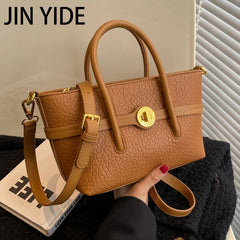 Winter Bucket Small Tote Handbags For Women Short Handle High Work