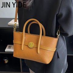 Winter Bucket Small Tote Handbags For Women Short Handle High Work