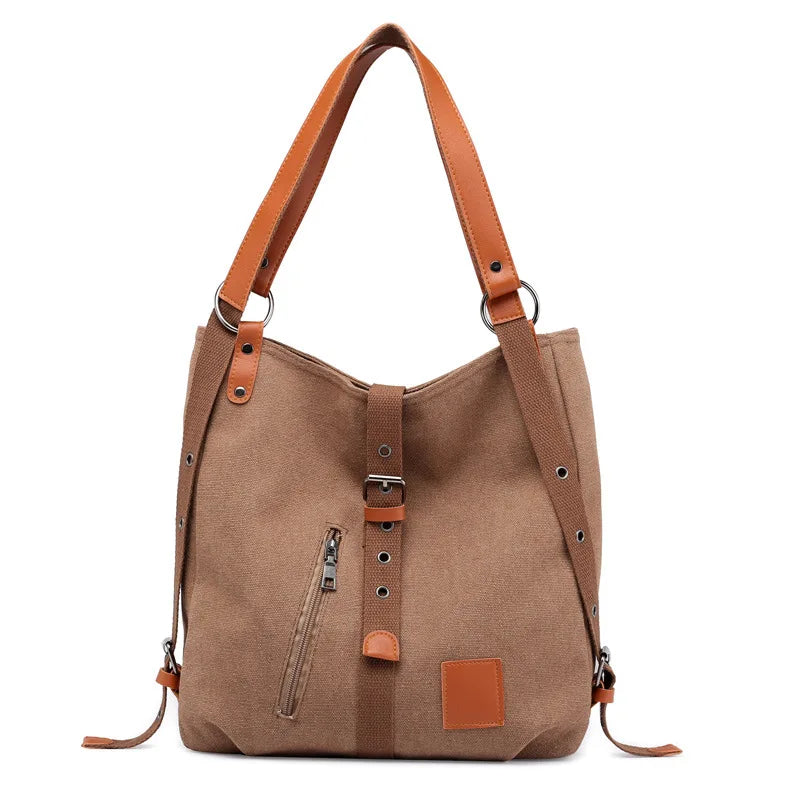 Winter Canvas Women Shoulder Bags Large Capacity Backpacks for School Travel
