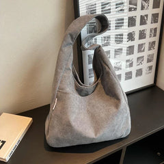 Winter Corduroy Shoulder Bags For Women Casual Large Capacity Shopping Totes