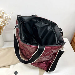 Winter Cotton Pattern Shoulder Crossbody Bag For Women