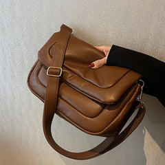 Winter Cotton Shoulder Bags for Women Space Down Feather Padded Messager Bag