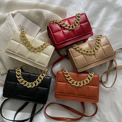 Winter Chain Handbags Soft Leather Single-Shoulder Bag Ladies Crossbody Bag