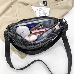 Women's Fluffy Down Crossbody Bag Solid Quilted Shoulder Tote