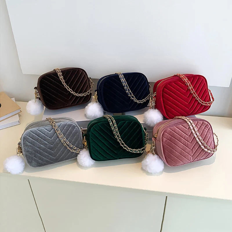 Winter Flap Shoulder Bag Women Vintage Crossbody Messenger Handbags
