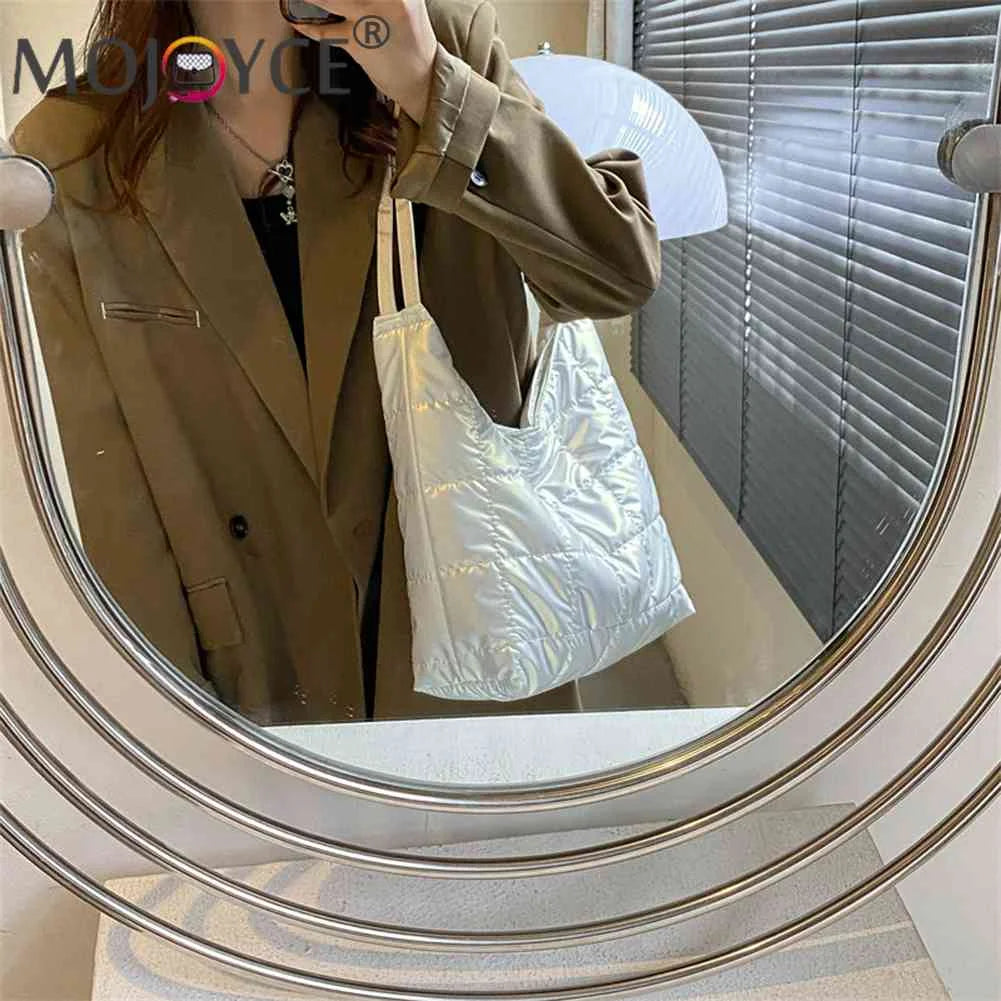 Winter Shoulder Bag Large-capacity Cotton Padded Top-handle Bag