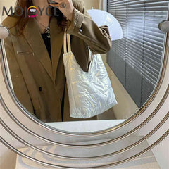 Winter Shoulder Bag Large-capacity Cotton Padded Top-handle Bag
