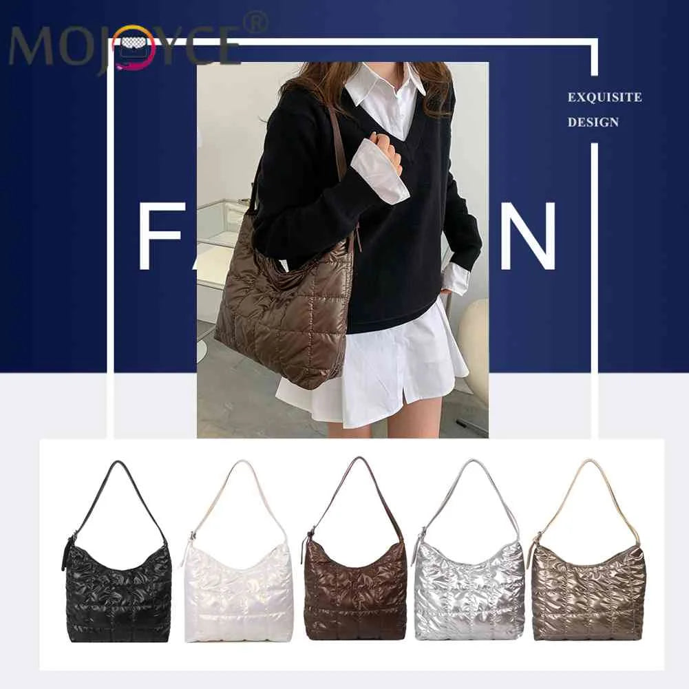 Winter Shoulder Bag Large-capacity Cotton Padded Top-handle Bag