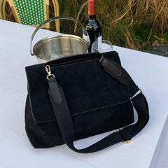Winter Frosted Leather Messenger Bag