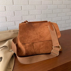 Winter Frosted Leather Messenger Bag