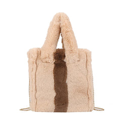 Winter Hairy Women Bag High Capacity Handbag Shoulder Tote Girls Purses Soft