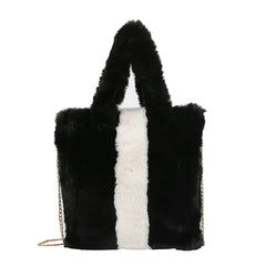 Winter Hairy Women Bag High Capacity Handbag Shoulder Tote Girls Purses Soft