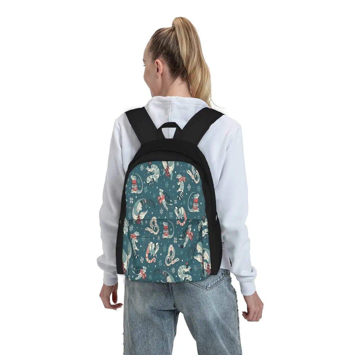 Winter Herps In Dark Backpacks Men's Women's Handbag