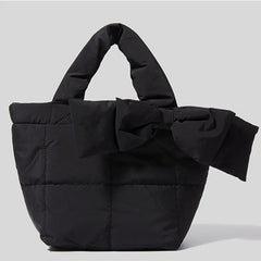 Winter Lady Down Bag Space Cotton Tote Bag Solid Shoulder Bag Women