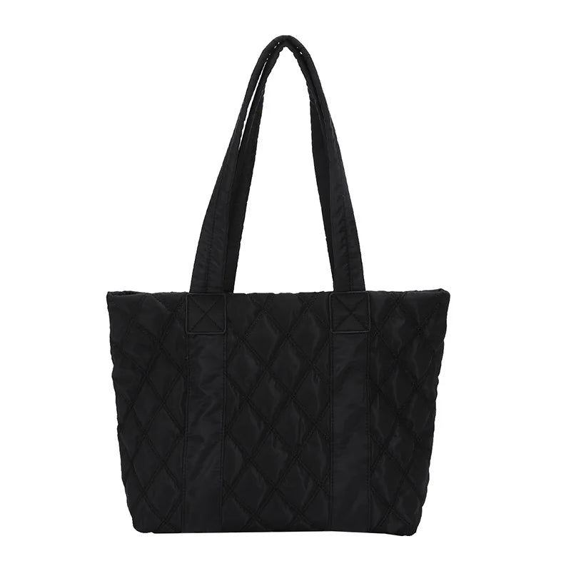 Winter Large Capacity Nylon Shoulder Bag Cotton Tote Bags