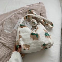 Winter Large-capacity Plush Tote Shoulder Bag