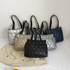 Winter Down Cotton Shoulder Bag Nylon Large Crossbody Bags