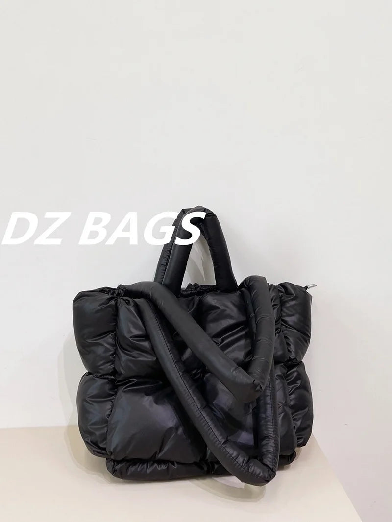Women's Winter Puffer Bag Cotton Down Padded Lightweight Shoulder Purse
