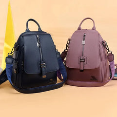 Winter Women Backpack High Leather Women Bag School Bags Retro Elegance