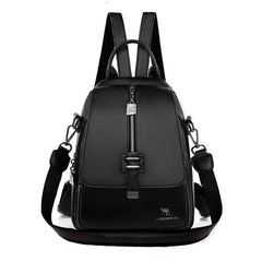 Winter Women Backpack High Leather Women Bag School Bags Retro Elegance