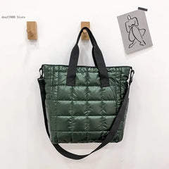 Winter Women's High Down Fabric Shoulder Messenger Bag