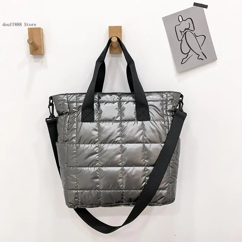 Winter Women's High Down Fabric Shoulder Messenger Bag