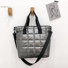 Winter Women's High Down Fabric Shoulder Messenger Bag