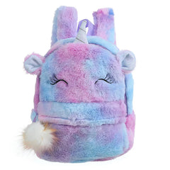 Winter Plush Backpack Children Cartoon School Bag Kindergarten Little Princess G