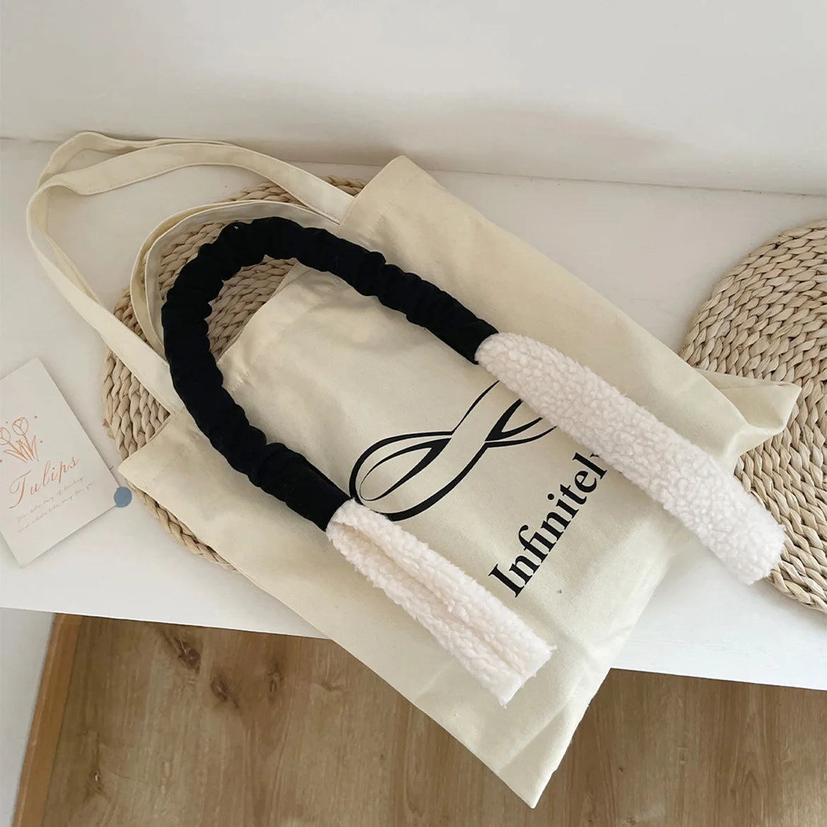 Winter Plush Shoulder Bag Women's Casual Handbag Large Capacity Tote Bags