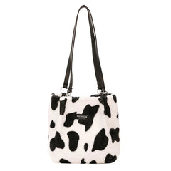 Winter Leopard Print Plush Mini Bag for Women