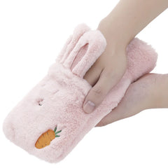 Winter Plush Water Bottle Bag Set Cartoon Hot Water Injection Bags