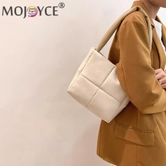 Winter Portable Travel Women PU Leather Plaid Checkered Pattern Handbag