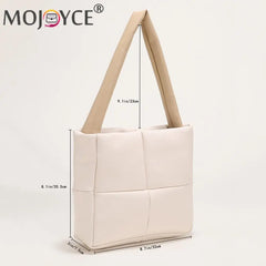 Winter Portable Travel Women PU Leather Plaid Checkered Pattern Handbag