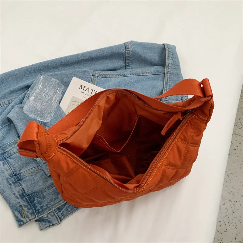 Winter Soft Cotton Handbag Female Large Capacity Shoulder Bag