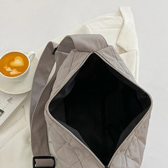 Winter Space Cotton Shoulder Bag For Women High Padded Crossbody Bag