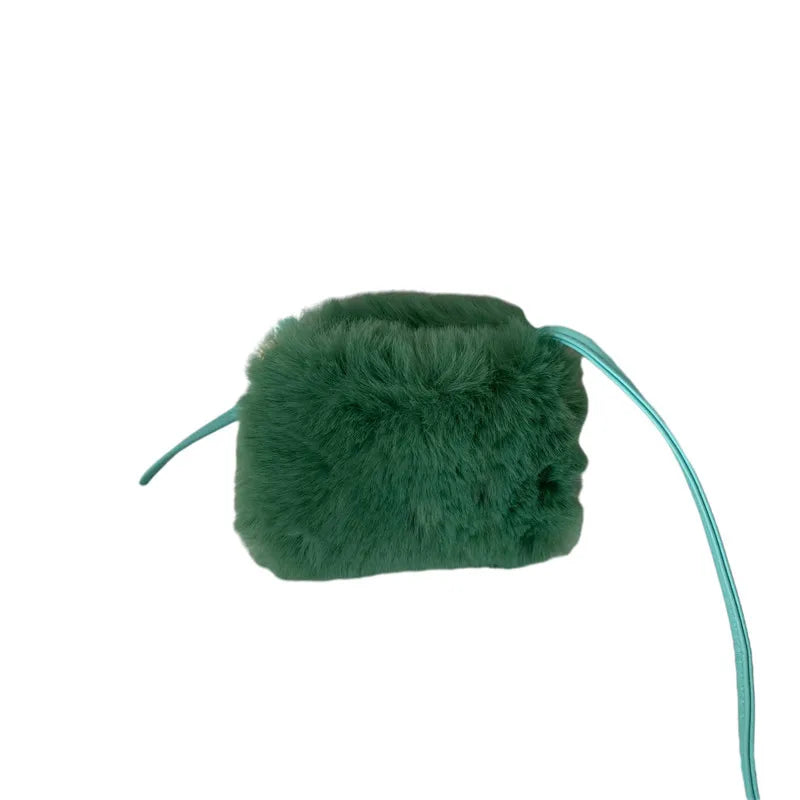 Winter Style Child Mini Casual Handbag Faux Fur Clutch Women Bag Purses
