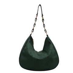 Women's Faux Suede Shoulder Bag Matte Leather Large Handbag