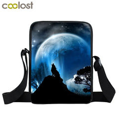 Winter Wolf Shoulder Bag Puppy Women Handbag Howling Wolf Messenger Bags