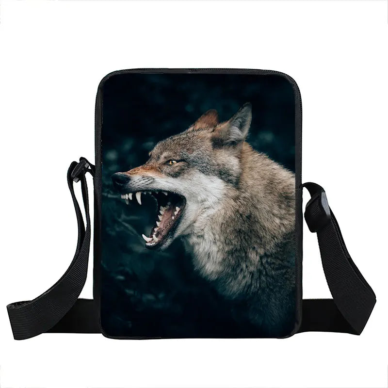 Winter Wolf Shoulder Bag Puppy Women Handbag Howling Wolf Messenger Bags