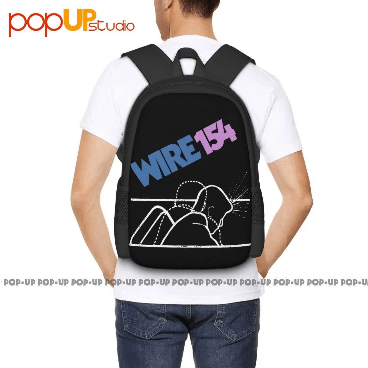 Punk Backpack Large Capacity Gym Portable 3D Printing