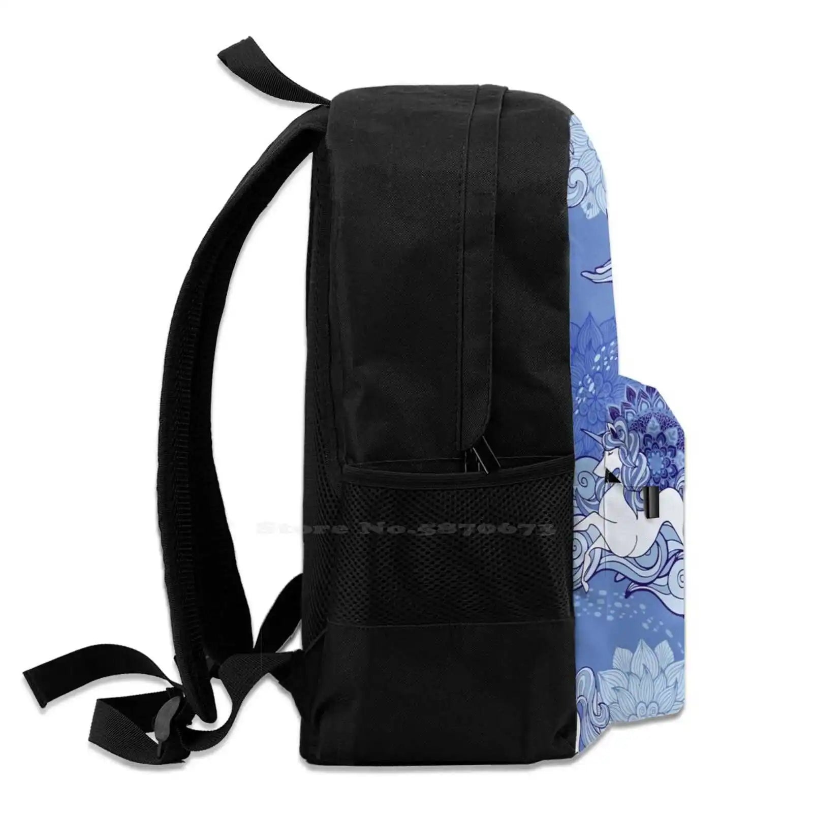 Unicorn Patterns Backpack Schoolbag Zipper Pouch