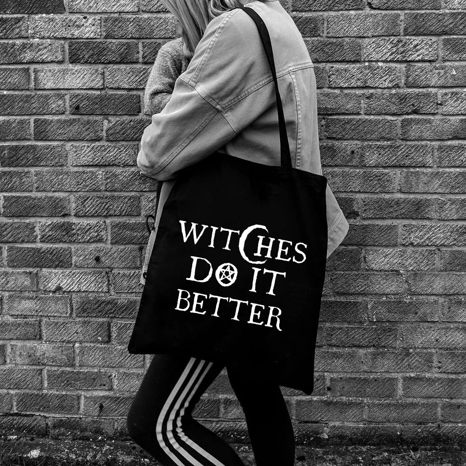 Witches Do It Better Canvas Bag Shoulder Tote Handbag