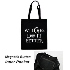 Witches Do It Better Canvas Bag Shoulder Tote Handbag