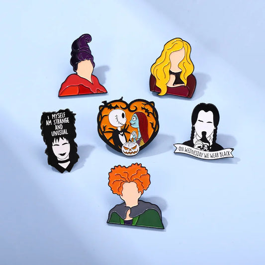 Witches Pins Christmas Horror Night Alloy Enamel Lapel Pin Brooch